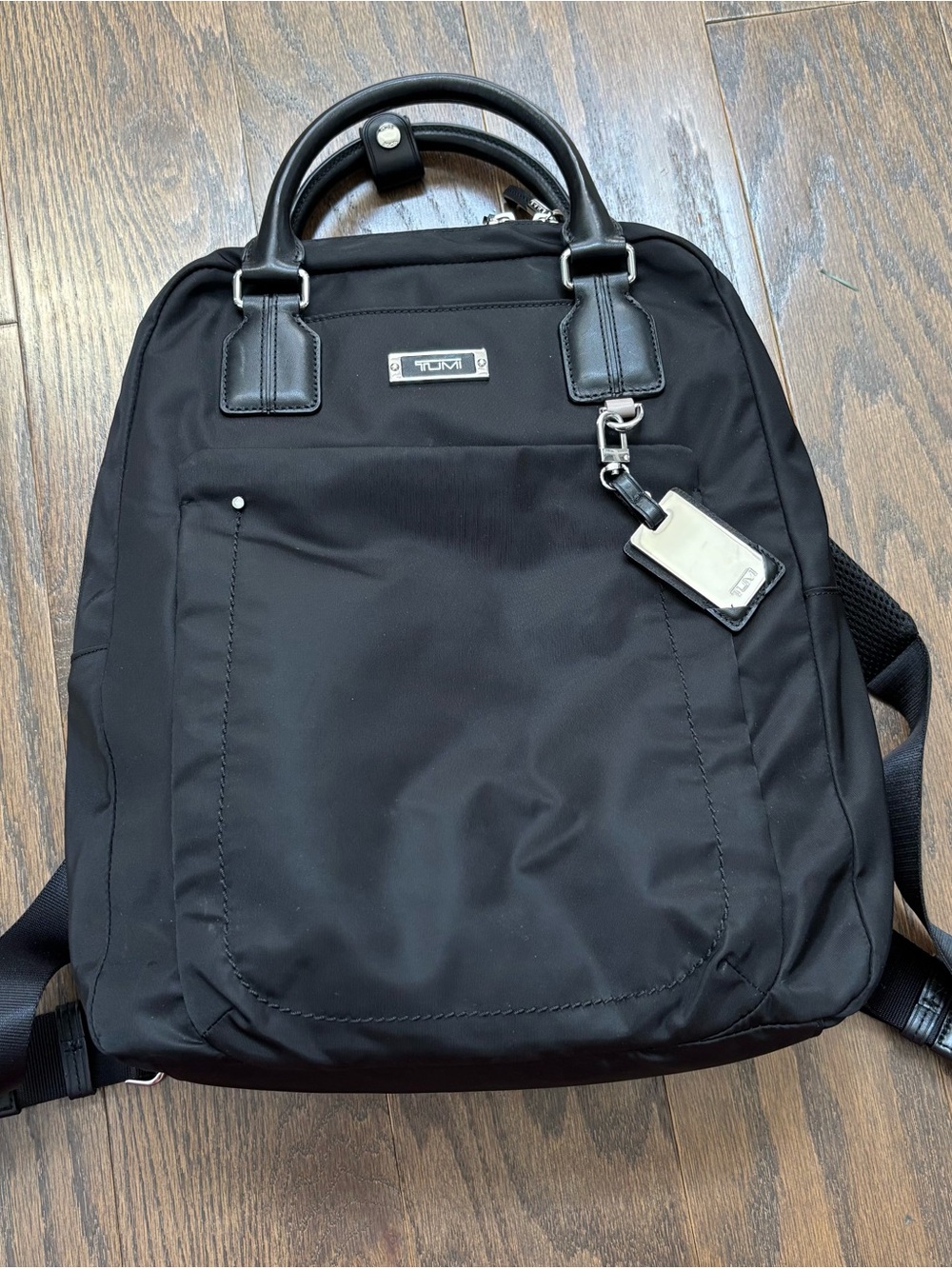 TUMI Black Ascot Nylon Convertible Backpack